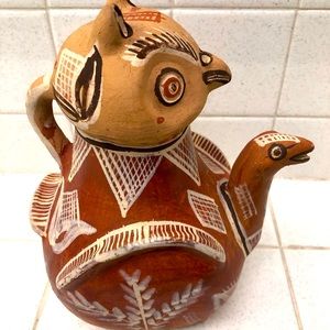 Peruvian ceramic owl whistle